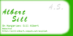 albert sill business card